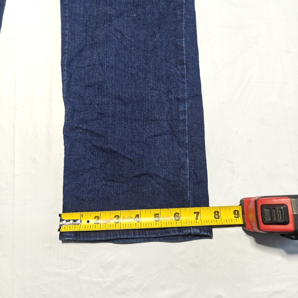 Levi’s 525 Perfect Waist Straight Leg Jeans Womens 16 S Blue Dark Wash Stretch - Picture 3 of 11